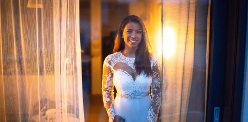 Indoor Wedding Shot with Justine