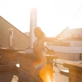 Enjoy The Sun On Rooftop with Margot