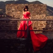 Red Dress On Castle with Desiree