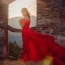 Red Dress On Castle with Desiree
