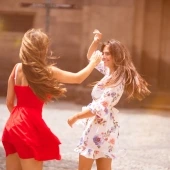 Dancing In the Summer Sun with Aleksandra and Freya